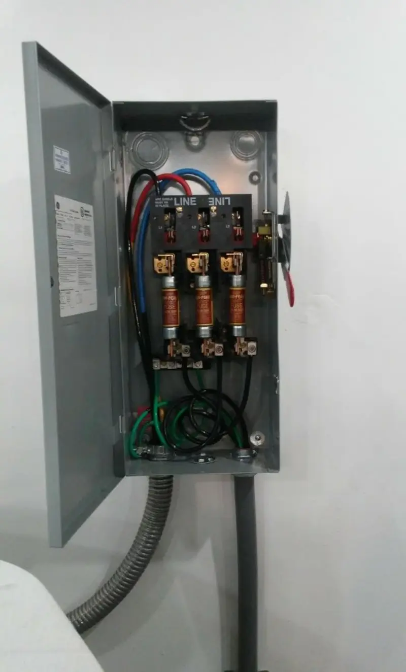 Three-phase disconnect switch installed for Electrical Wiring & Rewiring in Garrett